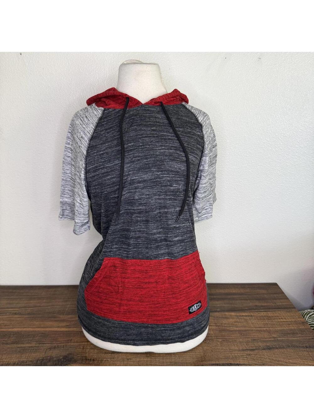 Bklyn Clothing MFG Short Sleeve Hooded Pullover Shirt Size Small